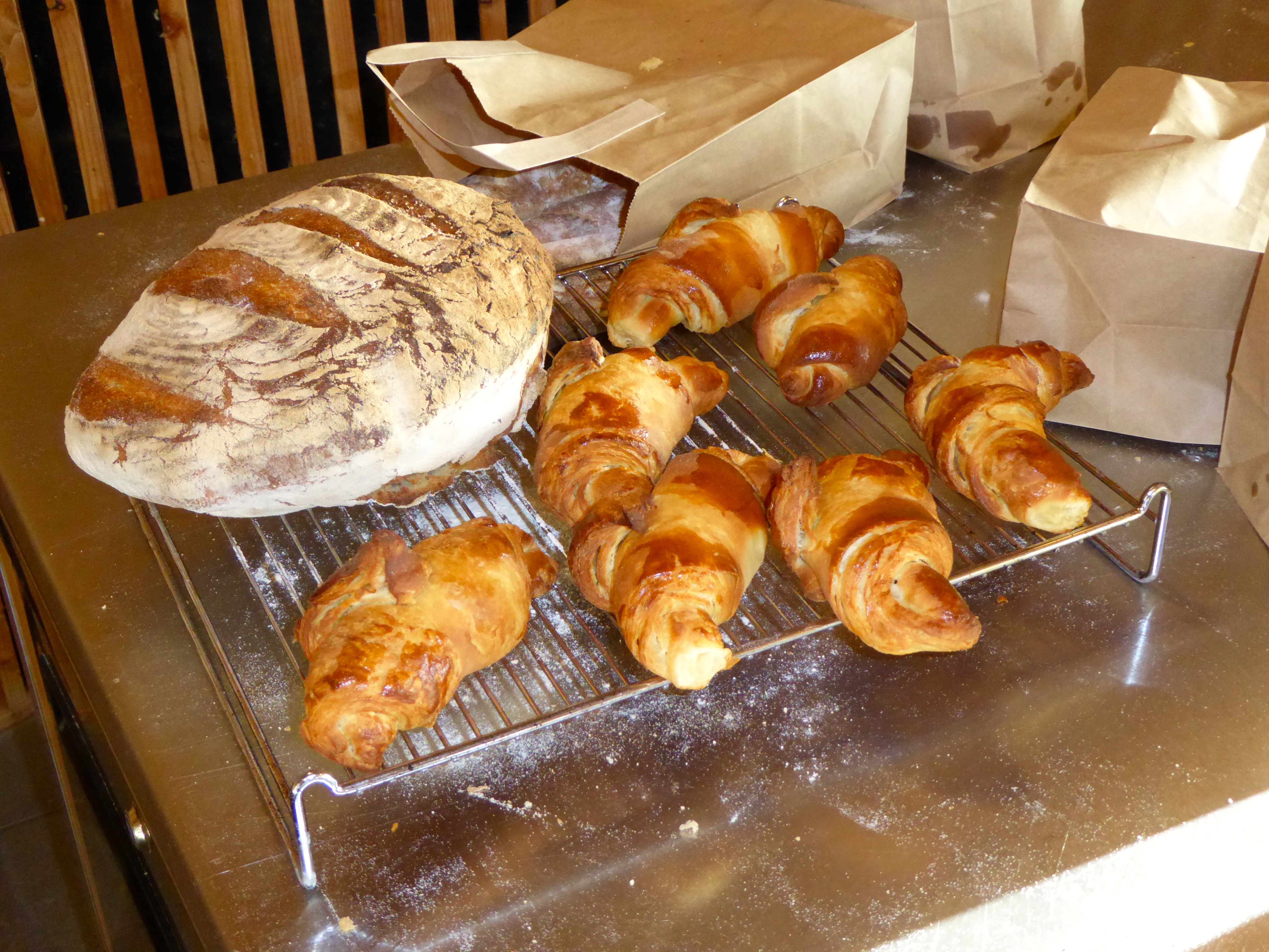 Sourdough and croissants