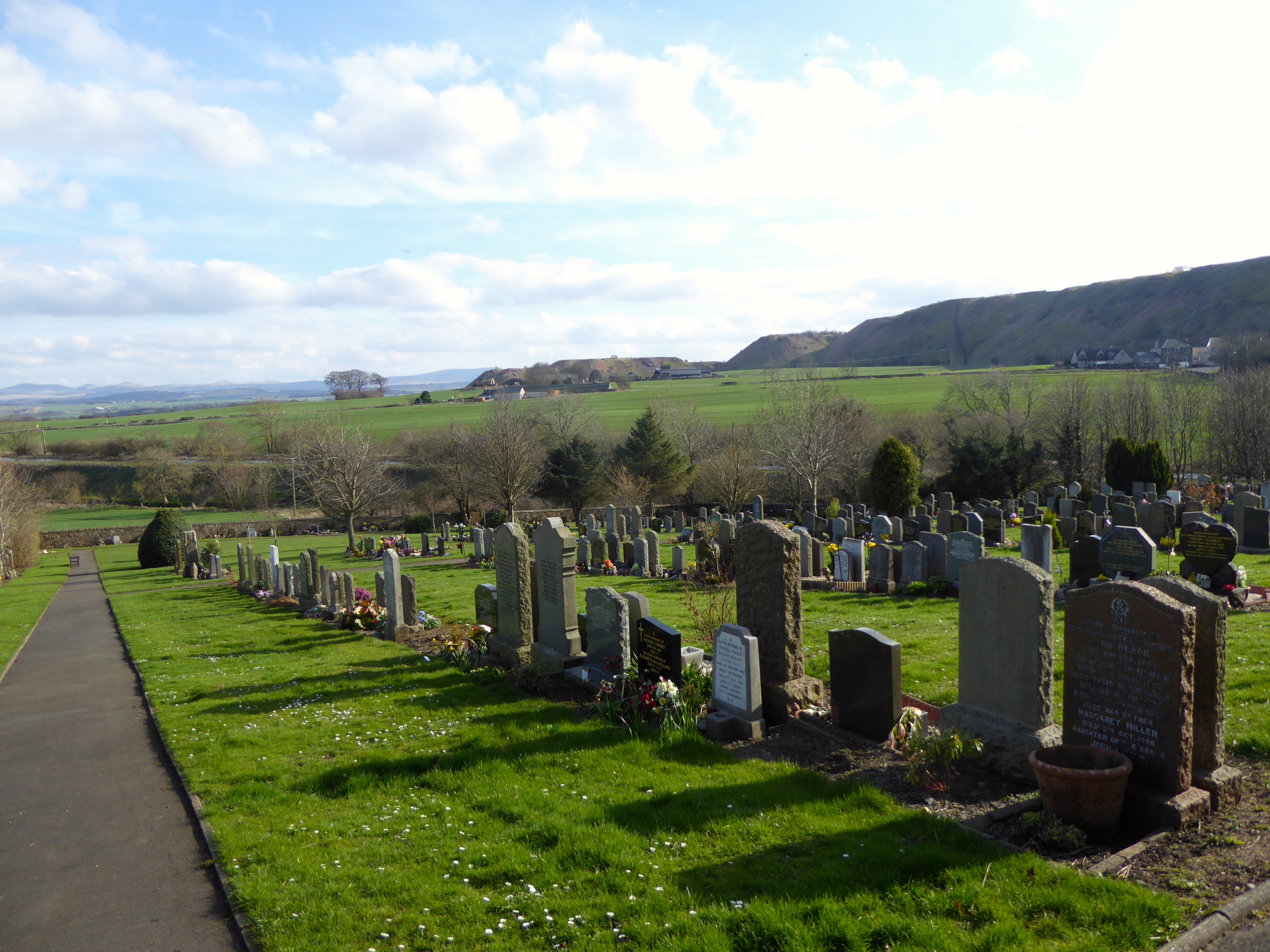 Beautiful little cemetery by canal