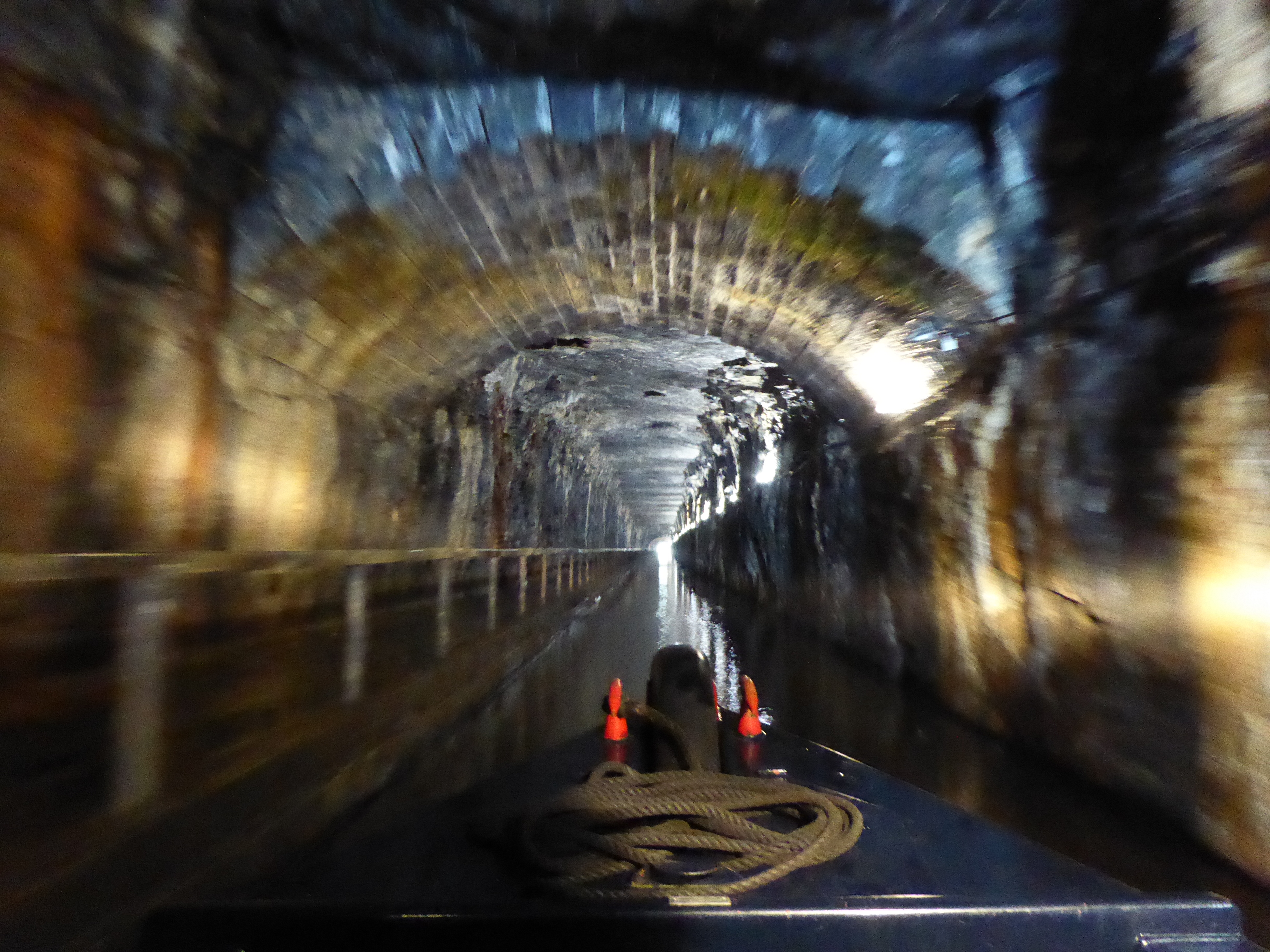 Falkirk Tunnel  - 631m long through solid rock and one boat width wide