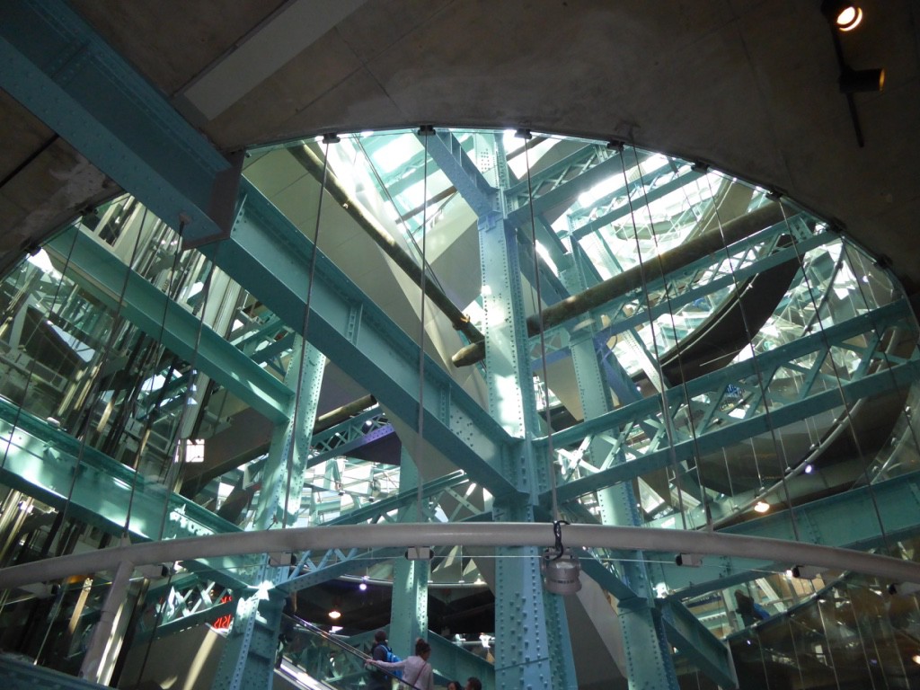 Guiness Storehouse with central area shaped like a pint glass