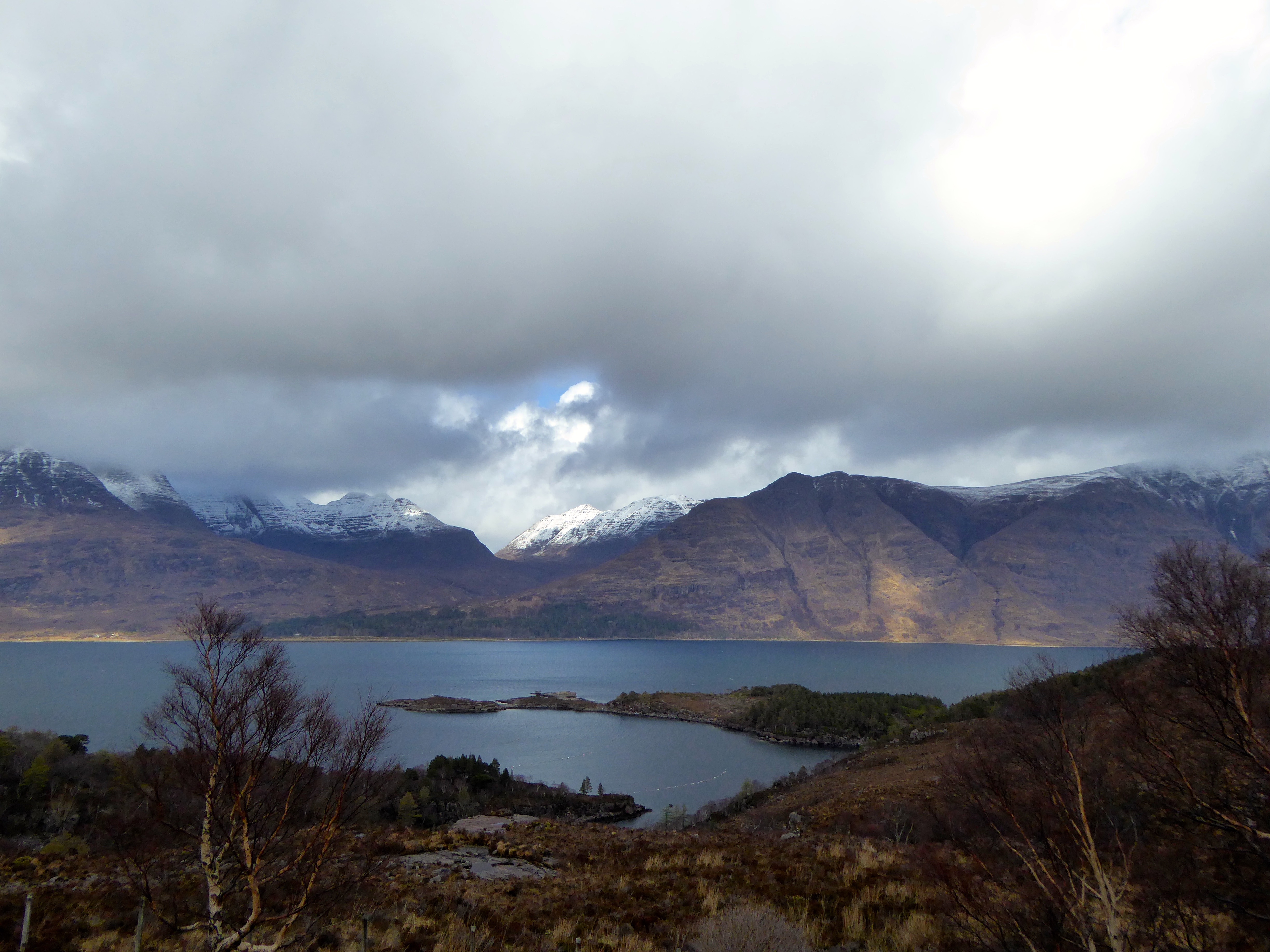 Loch and snow mountain 2