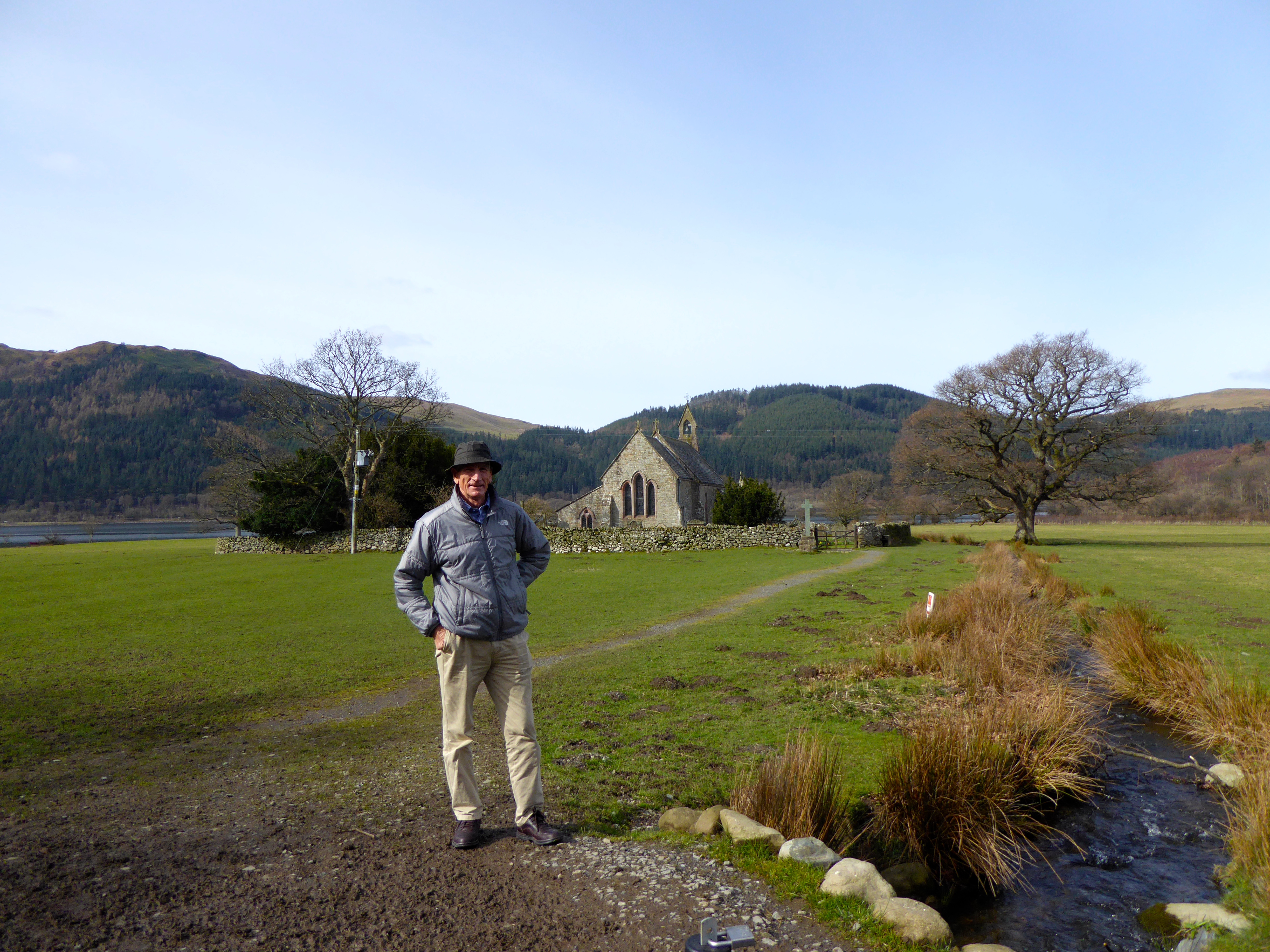 Ed outside St Bega's