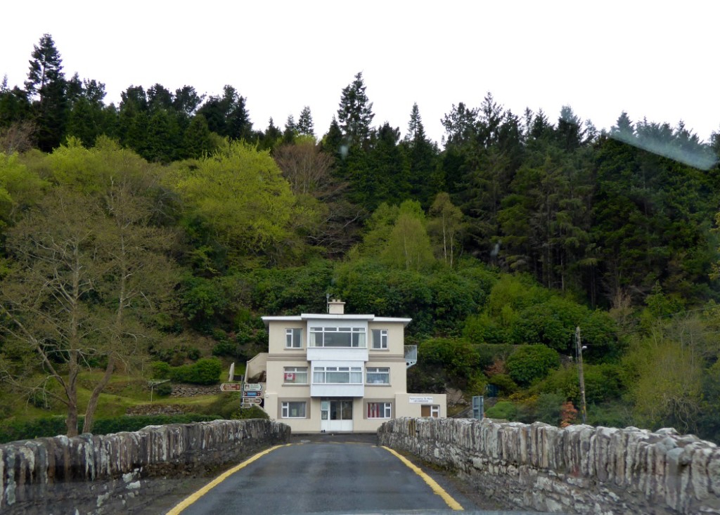 Over the stone bridge and turn left for the highway or right for the goat track.  No guessing which one we took!