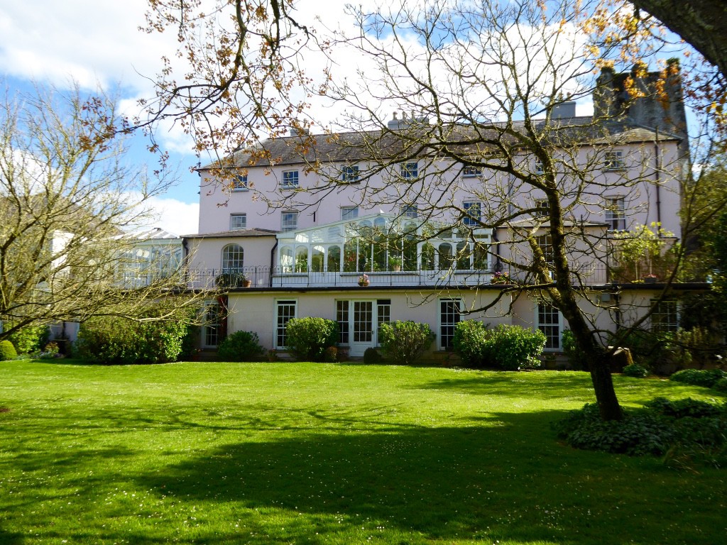 The back of Ballymaloe.  Our bedroom and bathroom are the second row from the top on the left