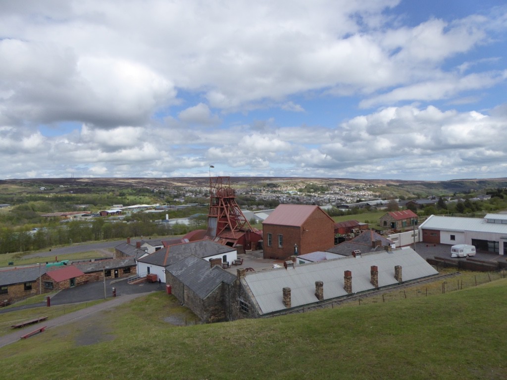 The National Coal Museum overlooking the town of Blaenavon