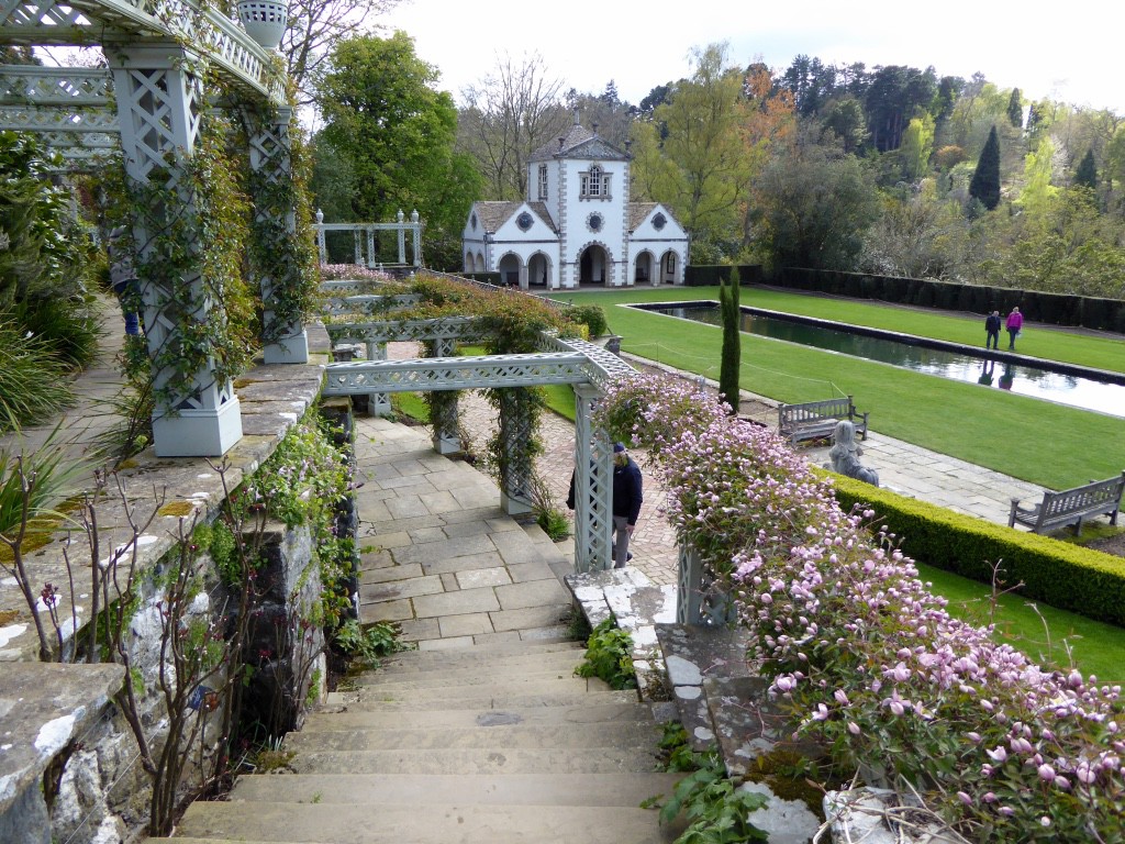 One of the terraces featuring the swimming pool used by Sir Bernard Fryberg to practice for his channel swim!