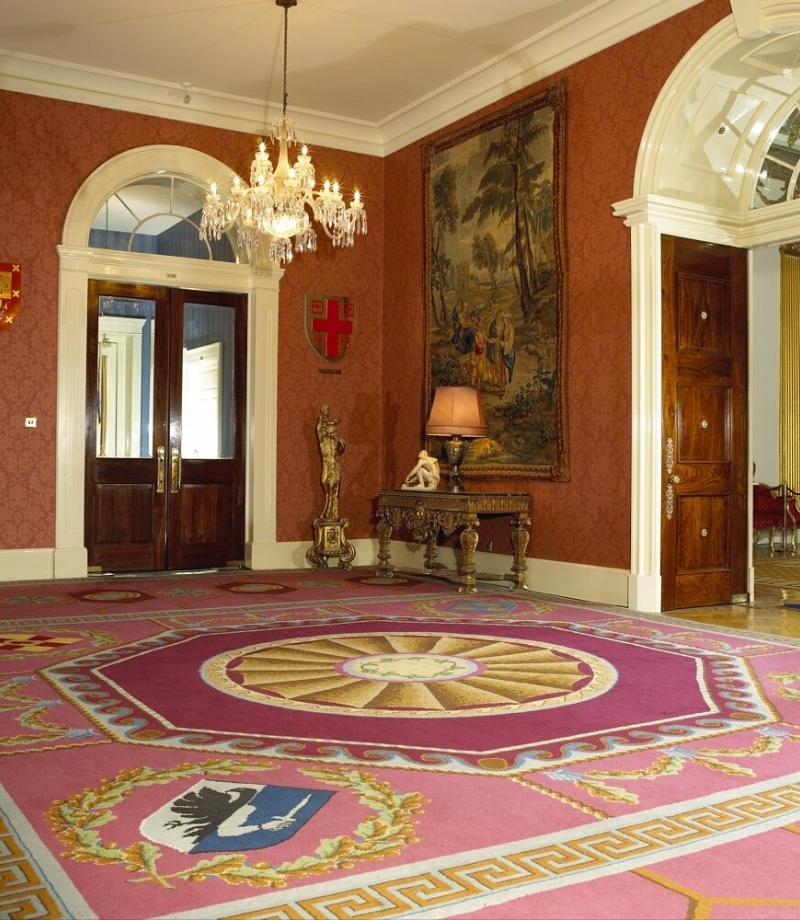 Example of a Donegal carpet in Dublin Castle