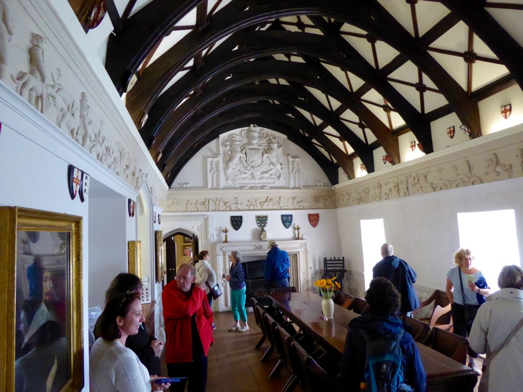 The Chevy Chase Room, which was formerly the monks refectory, and is decorated with a 17th century frieze round the walls.