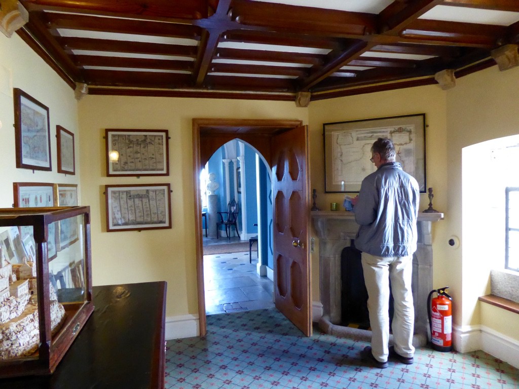 The Map Room has original maps, family silver and 18th cent cloths