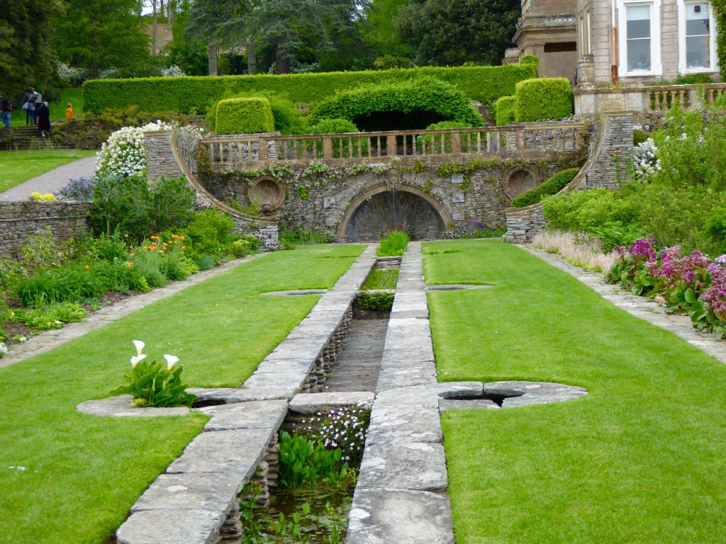 The eastern rill looking back towards the house