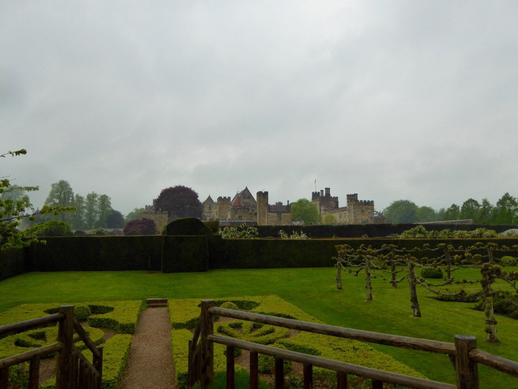 Looking back over knot garden to Penshurst Place