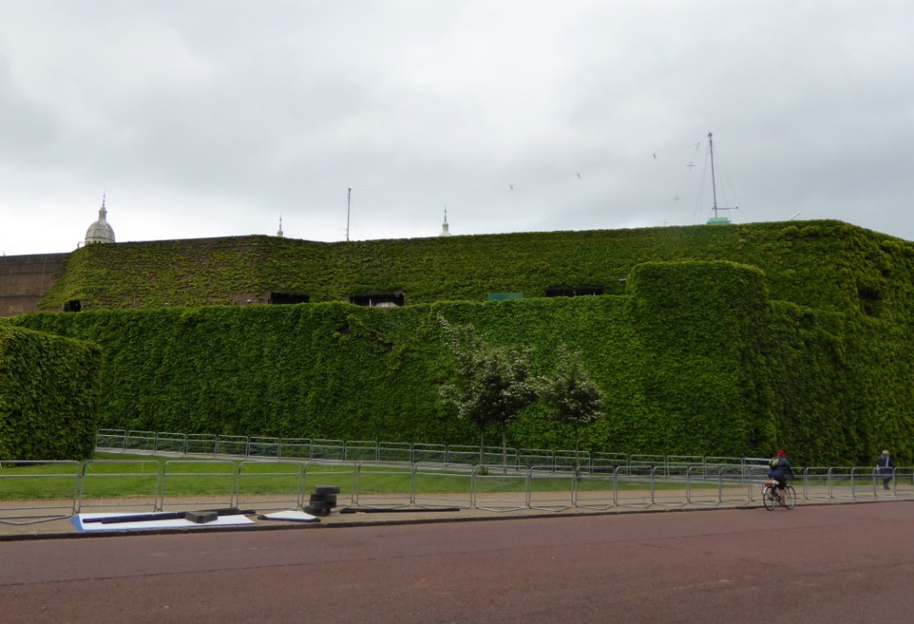 The Citadel - a huge concrete bunker covered in ivy near Horseguard's Parade