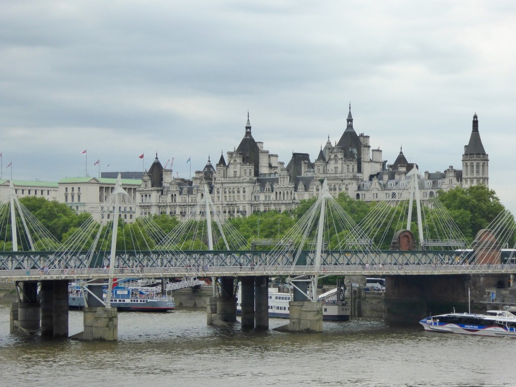 Medieval looking central London rooftops of historic buildings near Whitehall