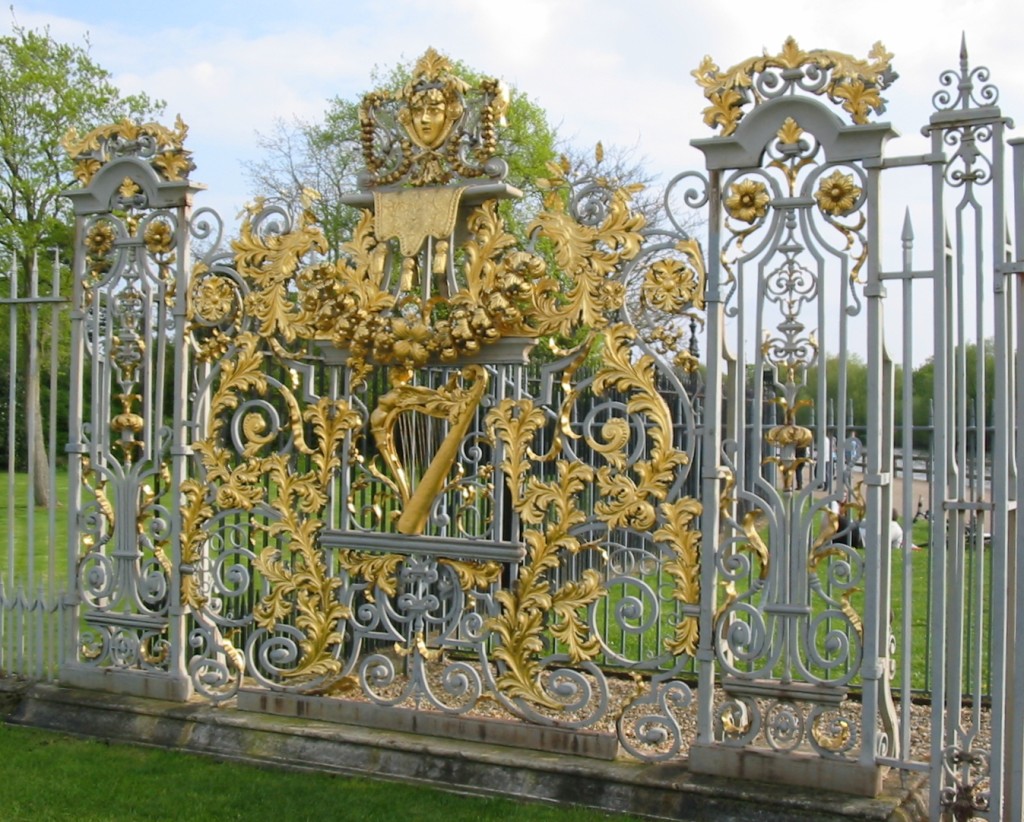 The Tijou Gates at the river end of the Privy Gardens