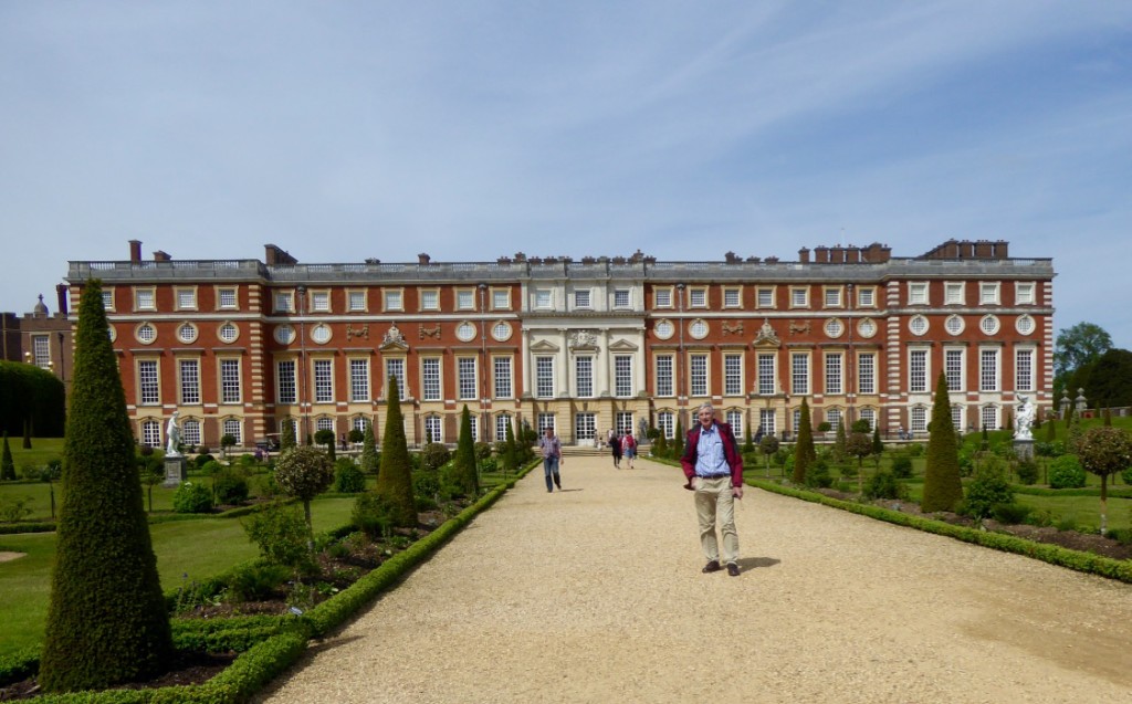 Ed in the Privy Garden at the south front of Hampton Court Palace