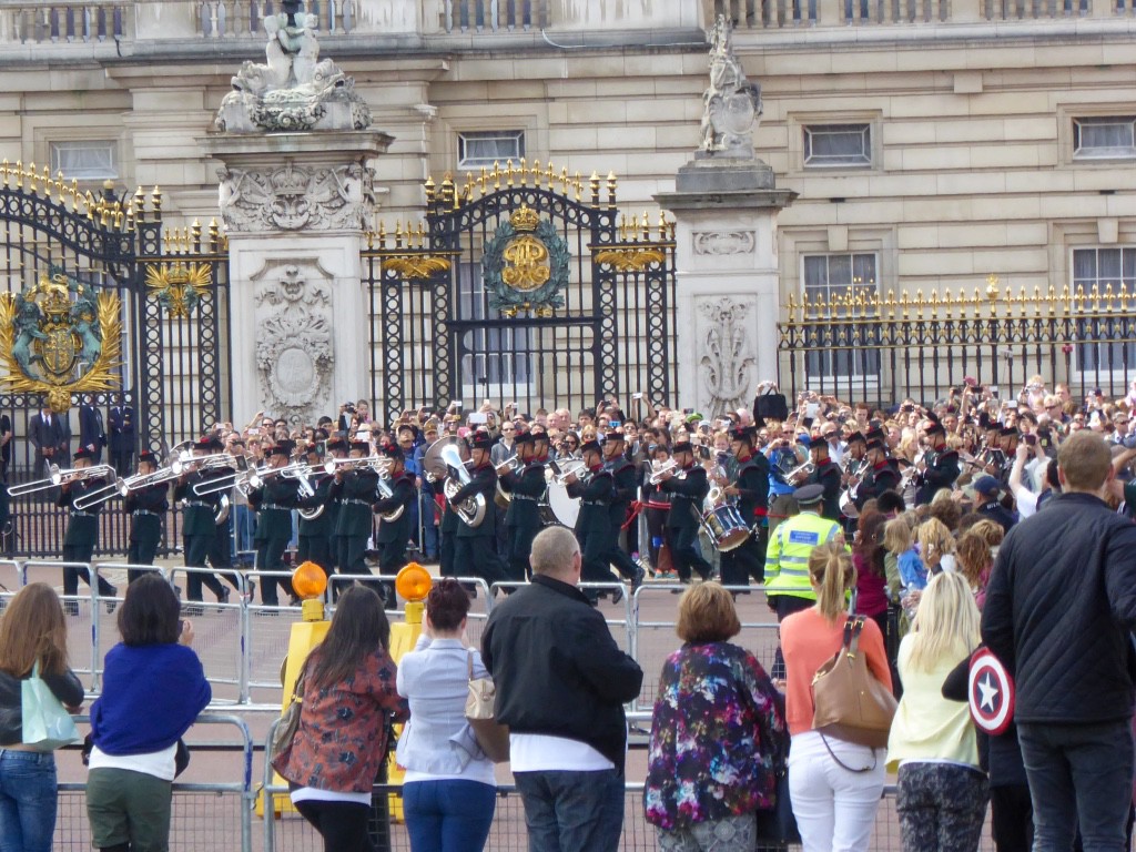 Gurkha Band leaving the Palace